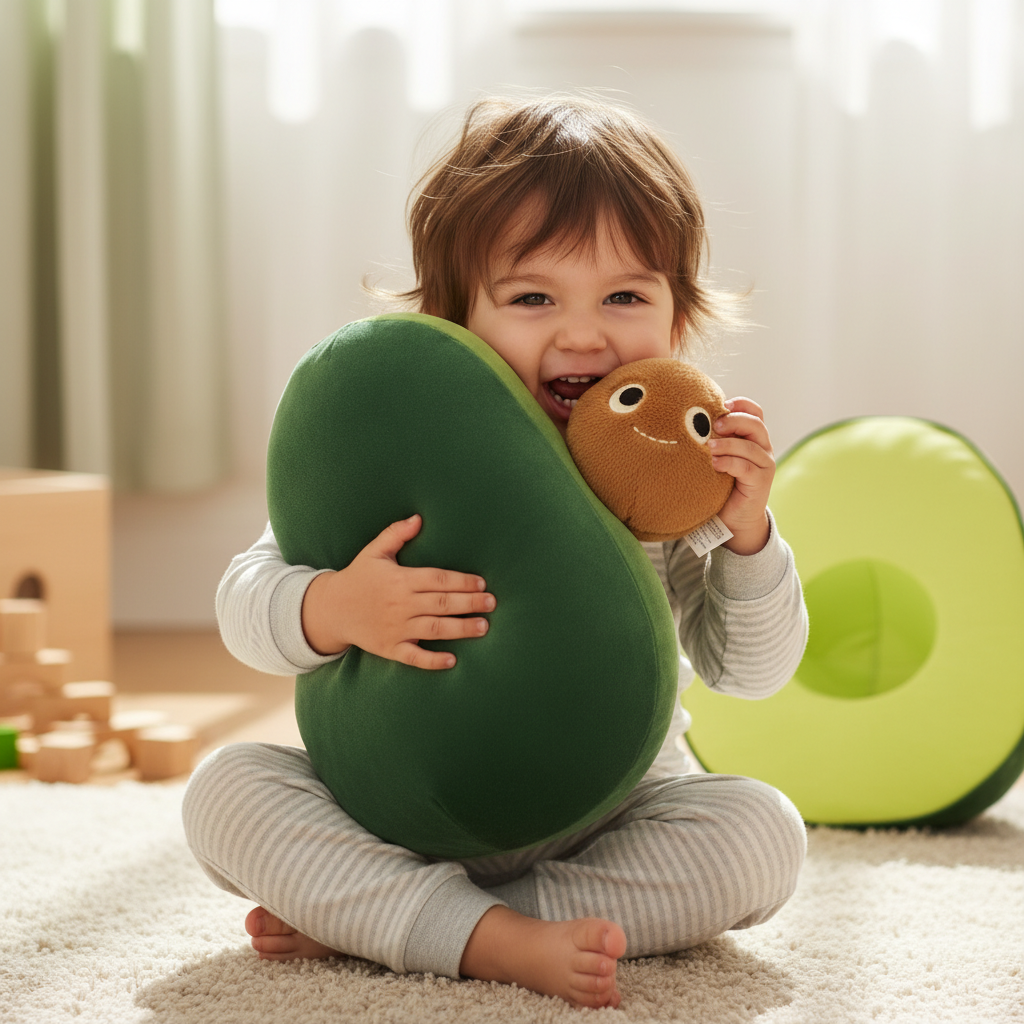 Cute Avocado Plushie with Detachable Seed