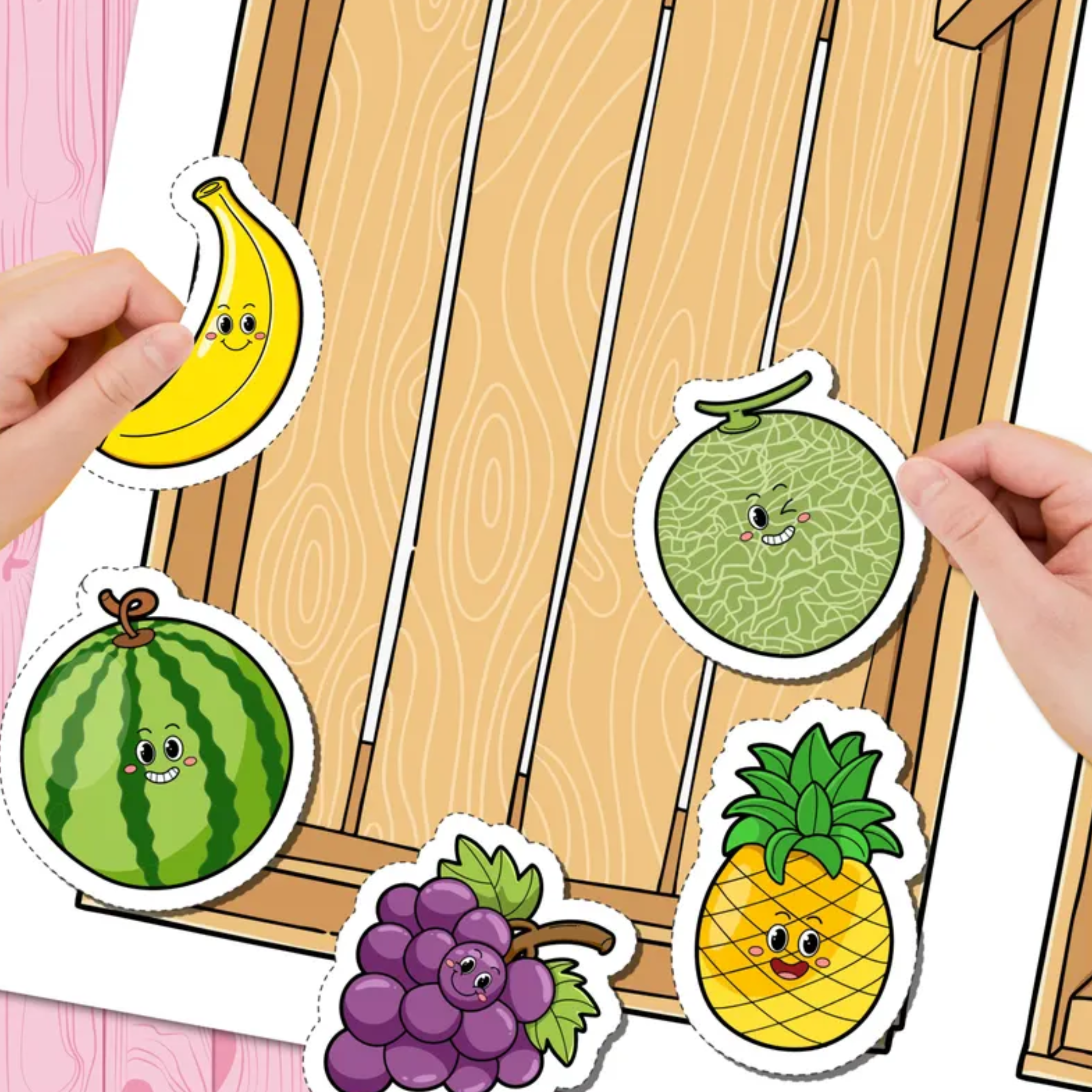Fruit and Vegetable Sorting Activity for Kids | Preschool Food Learning Printable | Healthy Eating Game