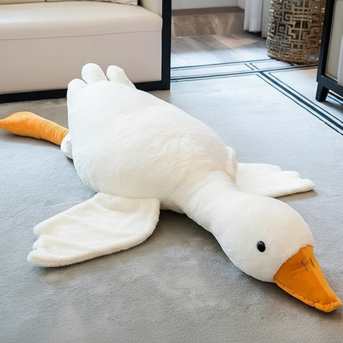 6 FT | 190cm Giant Goose Plushie – Huge Soft Goose Body Pillow