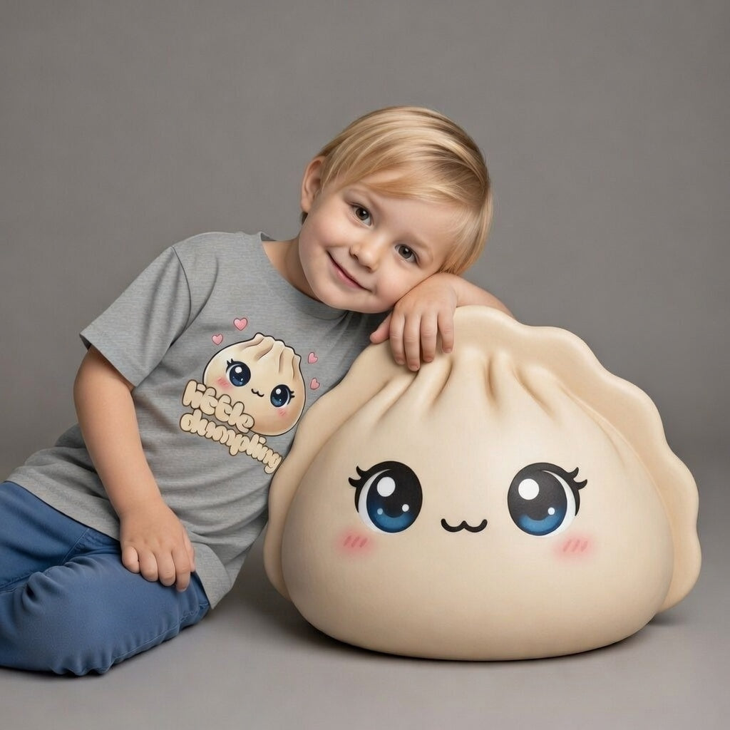 Toddler Dumpling Shirt | Cute Food Graphic Tee for Kids | Unisex Lightweight Cotton Top