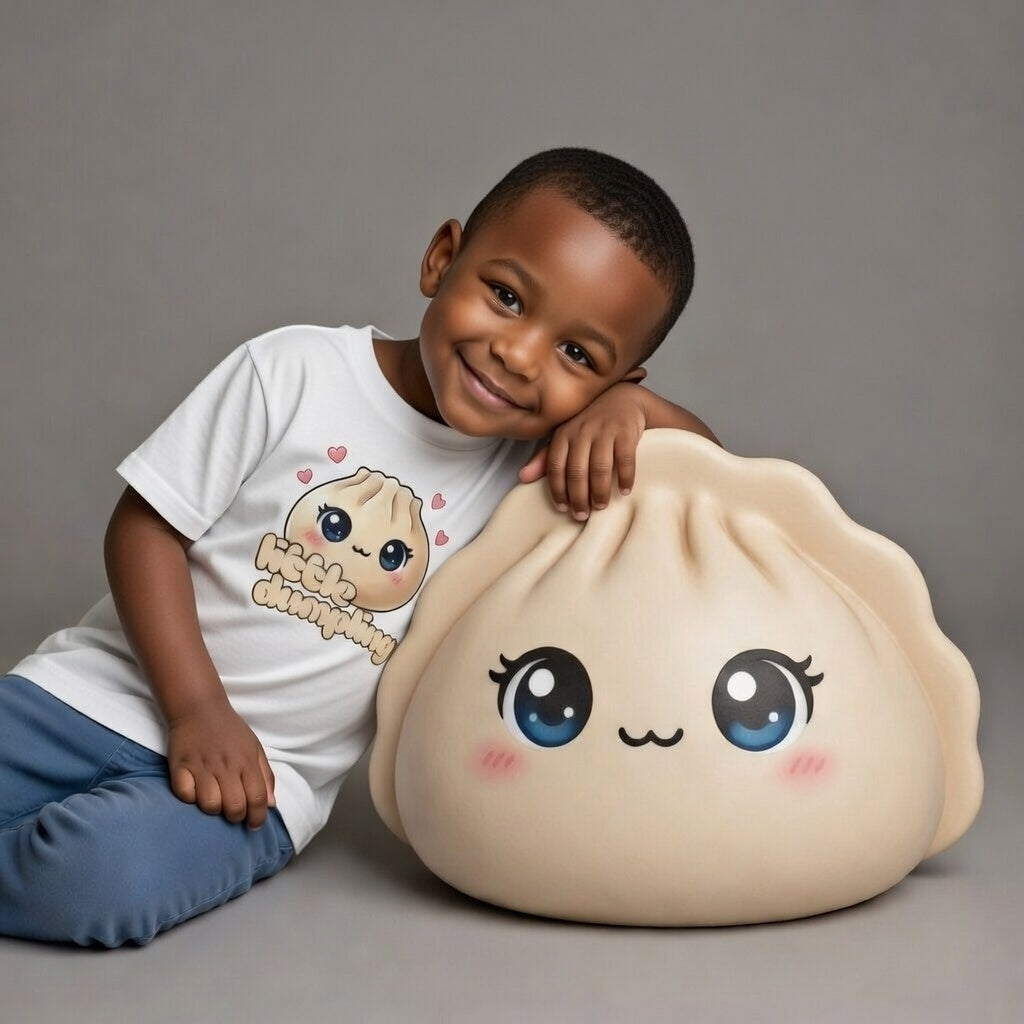 Toddler Dumpling Shirt | Cute Food Graphic Tee for Kids | Unisex Lightweight Cotton Top
